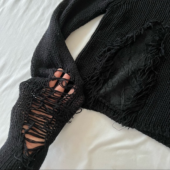 Distressed Knit LF Sweater - Picture 2 of 3